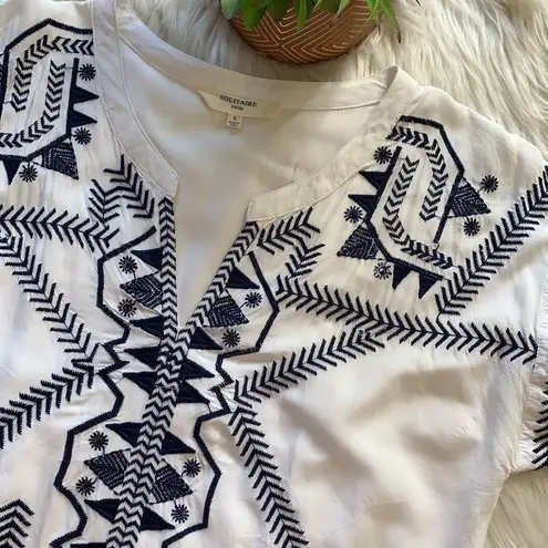 Solitaire  • embroidered blouse/ swim coverup