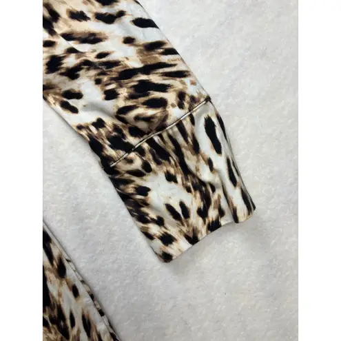 Soma Long Sleeve Leopard Print Tunic Dress Women Medium