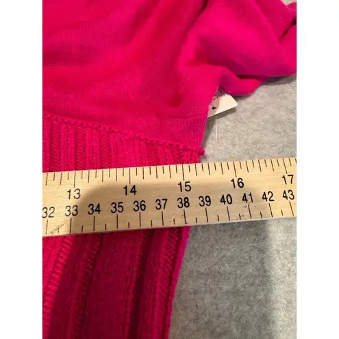 Anthropologie  Sweater Dress Womens Medium Pink Ribbed Mock Neck Coquette NEW