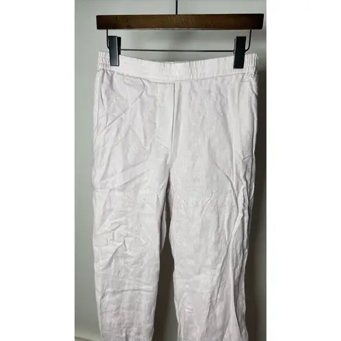 COS Straight-Leg Tailored Linen Pants Lilac Purple Women's 4 Casual Pull On