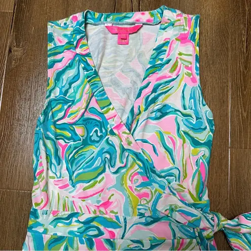Lilly Pulitzer Rilla Wrap Romper in One in A Melon Multicolor Print Size XXS