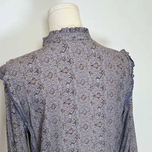 My Jewellery Western Boho Purple Brown Ruffle Detail Dress Women’s Size Small