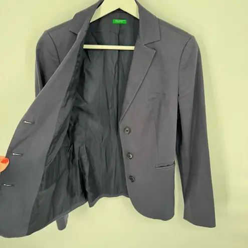 United Colors Of Benetton Hungary Three Button Navy Blazer EU 38 US 8