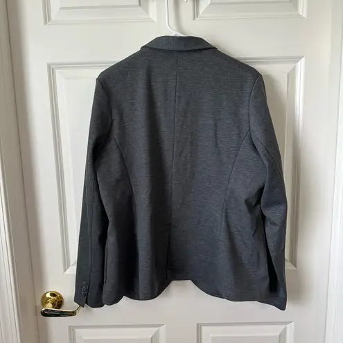 Mercer + Mettle Women’s Grey Relaxed Knit Blazer Size XL Gray