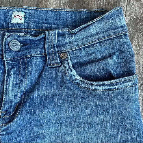 Hydraulic H2j by distressed juniors stretch bootcut jeans size 13/14