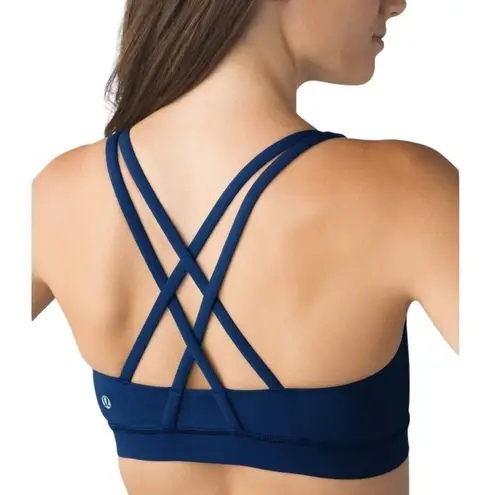 Lululemon  X Peloton Energy Bra In Deep Navy Blue Medium Support Training Size 4