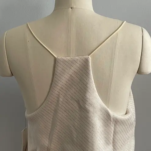 Bishop and Young Womens Micro Stud Faux Suede Cami- Ivory- Size Medium- NWT