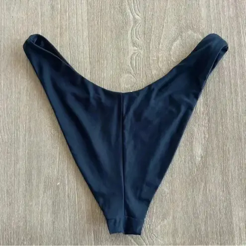 Aerie  Super High Cut Cheekier Bikini Bottom in Black XL NWT