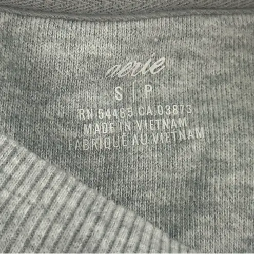 Aerie  Good Vibes Split Side Oversized Crewneck Sweatshirt in Light Gray - Image 4