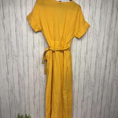 Marine layer Womens Size S Valencia Wrap Dress Yellow