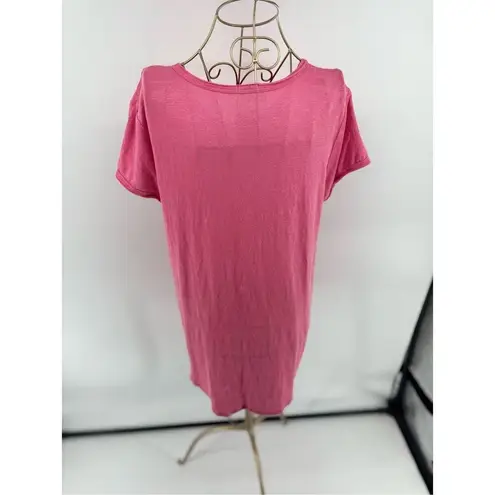 J. McLaughlin Women’s Linen Blend V-neck Short Sleeve T-shirt Size Large