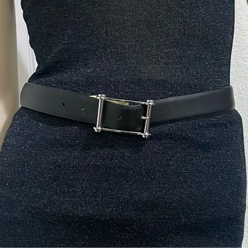 LAUREN Ralph Lauren Black & Gold Leather Reversible Women’s Belt Waist 29.5