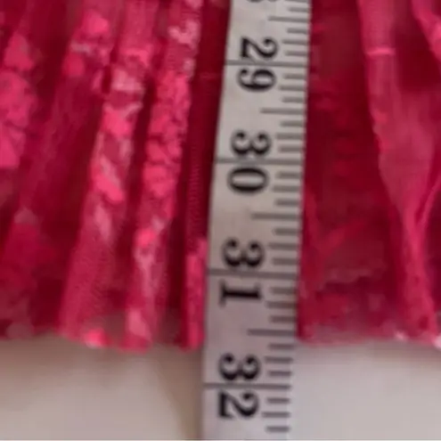 Maeve Anthropologie NWT Brighton Tiered Midi Skirt Ombre Lace Pink Tiered 8