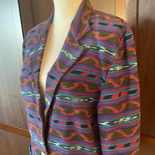 Neiman Marcus Vintage 90’s Mexican Serape Woven Jacket. Size Medium