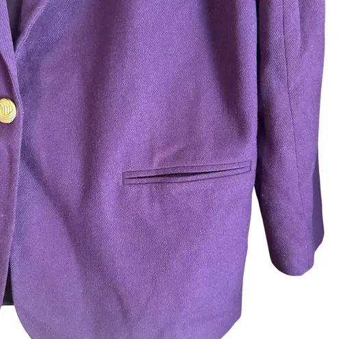 Vintage Savannah Blazer Womens 20 Purple Wool Sport Coat Jacket Boho Chic Preppy Size undefined