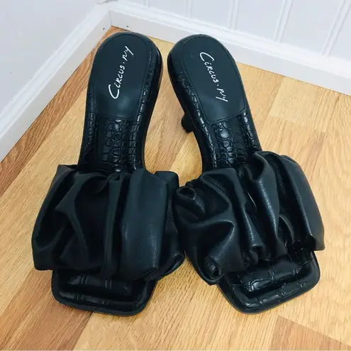 Circus by Sam Edelman CIRCUS by Sam Edelman Slade Black Slide Heel Sandal Square Toe Size 5.5 New