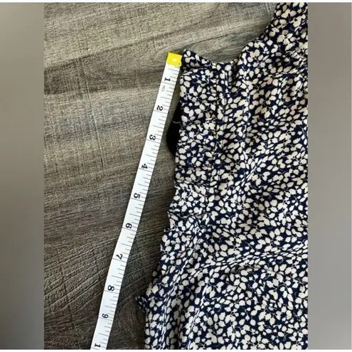 Harlowe $ Graham Harlowe & Graham Sleeveless Tunic Blouse Sz S Women’s Navy & Tan Floral Vines