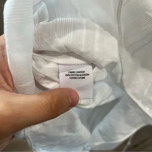 Derek Lam 10 Crosby White Blouse Tassel Tie Beach 100% Cotton