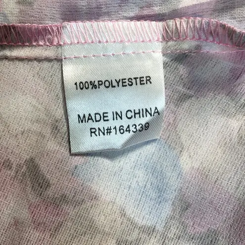 Petal + Pup Kelsey Top Womens 2 Pink Floral Cropped Long Sleeve Tie Topper New