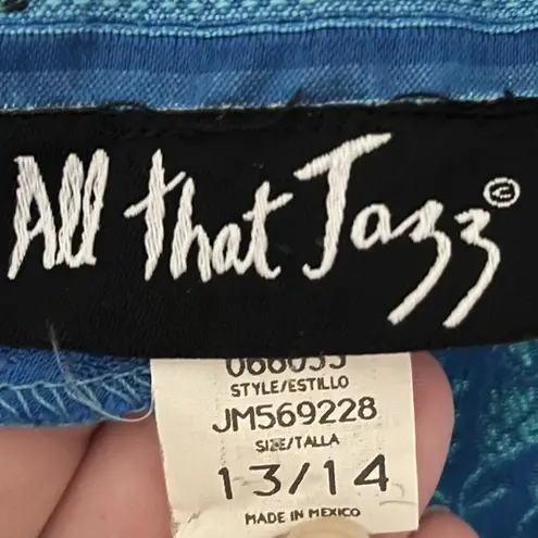 All that jazz Women's Vintage 90's Blue Satin Jacquard Floral Dress 13/14