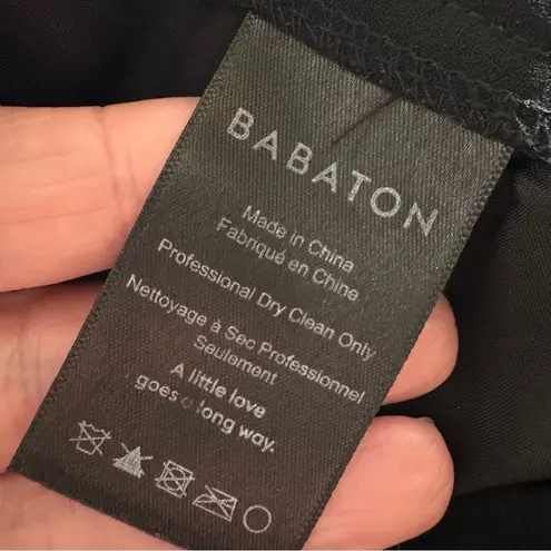 Babaton Cohen Cropped Pleated Dress Pants in Black Size 6