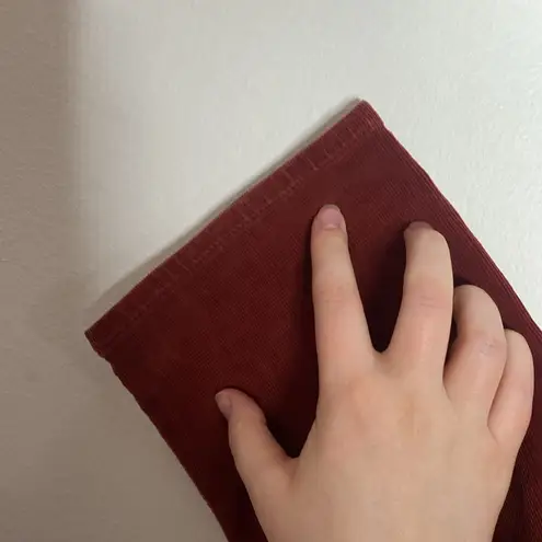 AG Adriano Goldschmied  the Stevie slim straight corduroy pants in rust size 27 - Image 10