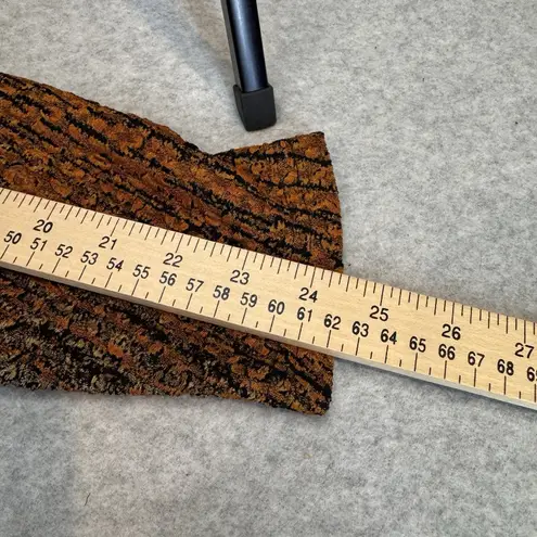 Amanda Smith Vintage Amanda Cardigan Womens XL Orange Brown Stripe Fall Open Front Side Slits