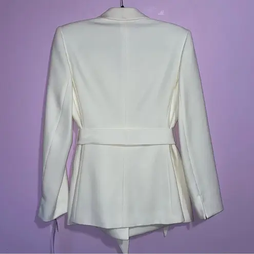 Le Suit NEW Twill Button Blazer Women Size 8 Belted Office Professional Career