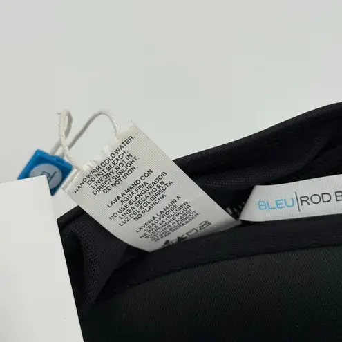 Bleu Rod Beattie Bikini Top Size 40 D NWT Black Shirred Underwire D Cup Swim