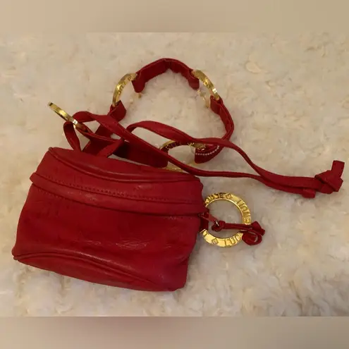 Lic benoit Luc Benoit vintage red leather belt bag