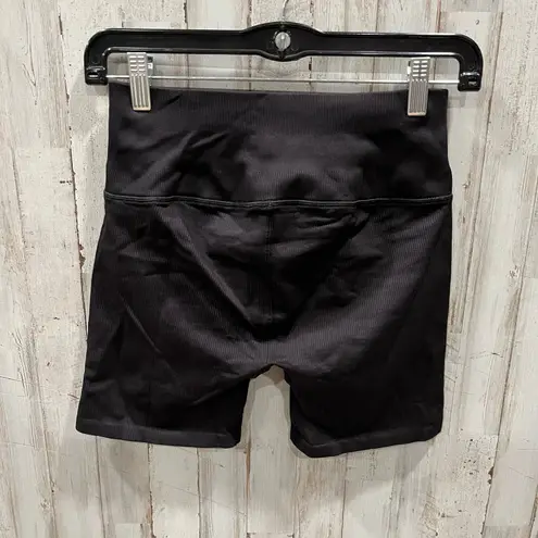 Alo Yoga  Black Seamless Ribbed Favorite 5” Bike Shorts *NO Size Tag* Womens XS