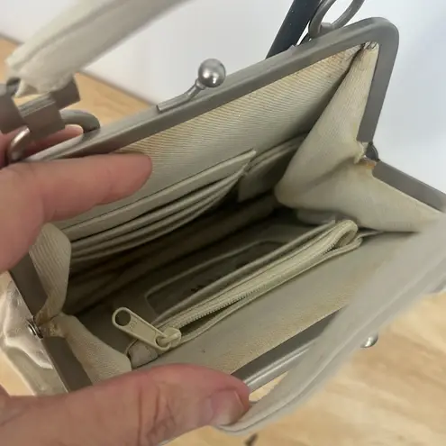 Toni vintage white leather handbag 50s inspire