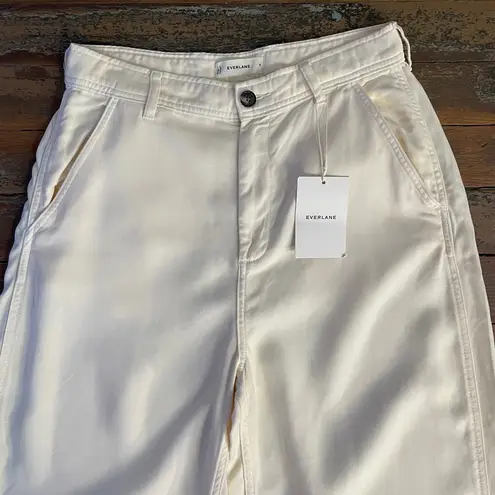 Everlane NWT  The Chino in Buttersoft Bone Tencel Barrel Trouses - Sz 8 🧡🎀
