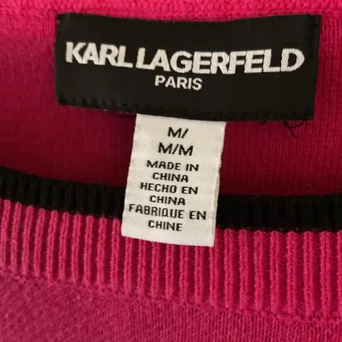 Karl Lagerfeld Paris Hot Pink Eiffel Tower Sweater – Size M Size M