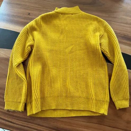 ASTR  The Label Sweater Turtleneck Knit Cutout Gold/Yellow