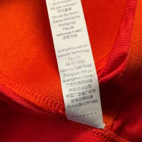 CRZ Yoga Orange Athletic Workout Tank Top Cropped XS Adjustable Straps Padded