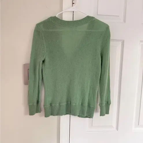 Generra Vintage Women's Cashmere Cardigan Sweater S Green Preppy Quiet Luxury