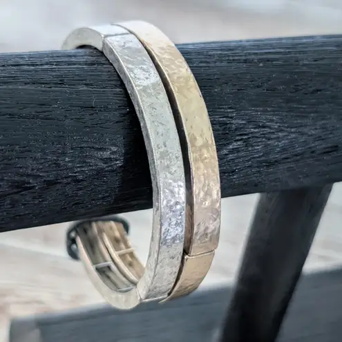 Bracelet Duo Muted Gold Tone & Muted Silver Tone