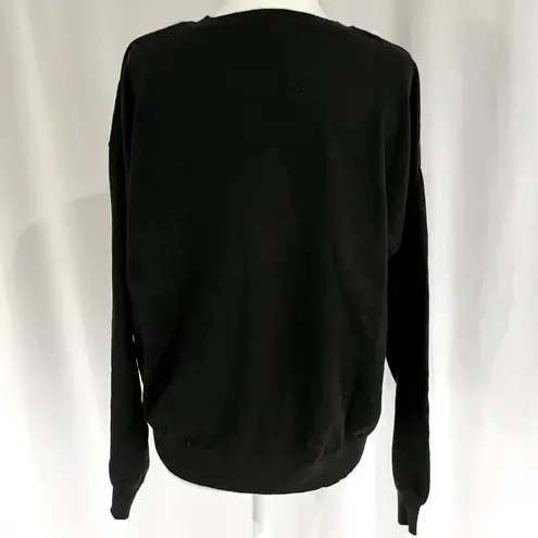 Alfani New Side Zip Sweater Crewneck Long Sleeve Knit Pullover Black