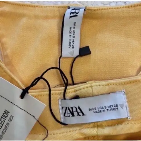 ZARA  Orange Denim Crop Top/Biker Short
Set(Size Small)