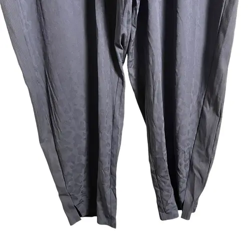 Athleta Brooklyn Textured Jacquard Leopard Medieval Violet Jumpsuit Size 26