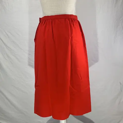 Pendleton Vintage Wool Pencil Skirt Red Midi