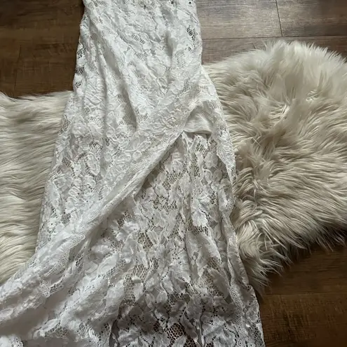 HEMANT & NANDITA Reet Midi Dress In Off White Size M - Image 10