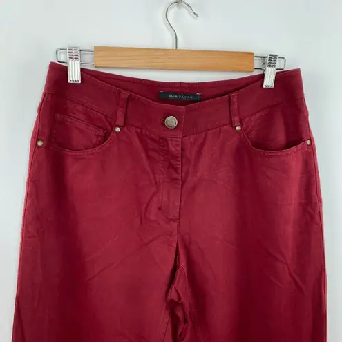 Elie Tahari Womens Y2K Red Mid Rise Bootcut Jeans Size 6 Festival Boho