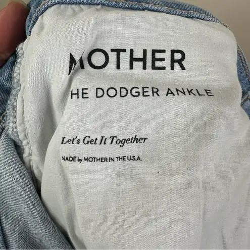 MOTHER The Dodger Ankle Jeans in Lets Get It Together Womens 30 Slouchy Straight Blue