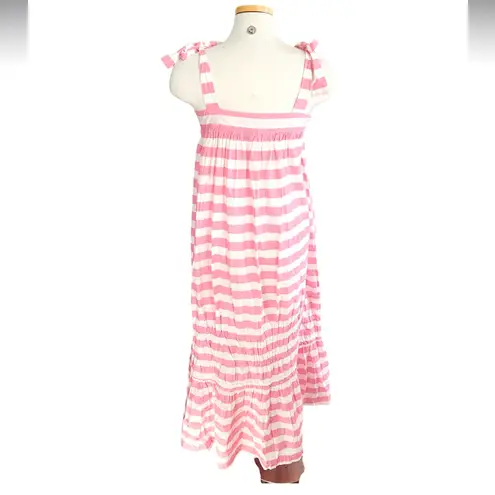 Sunshine Tienda Duval Stripe Florence Dress Size Medium NWT Pink