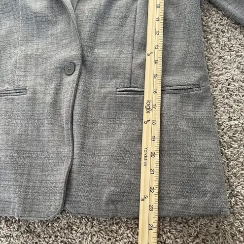 Banana Republic  Single Button Blazer Jacket Womens Gray Rayon Stretch Size Large