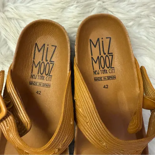 Miz Mooz Spain Women’s 42 Honey Leather Cork Sole Platform Sandals Size 11