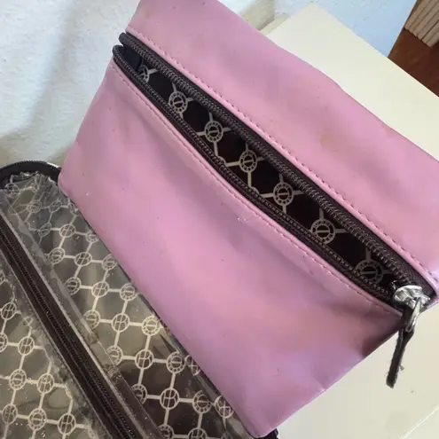 Henri Bendel Striped Makeup Case Cosmetic Bag Travel Hanging Toiletry Organizer