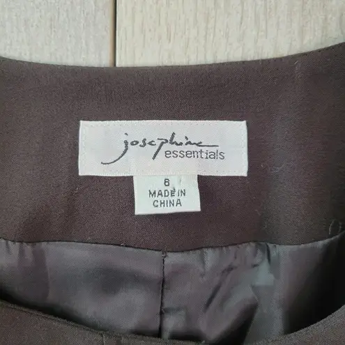 Josephine Essentials Brown Button Front Career Office Blazer Jacket Size 6